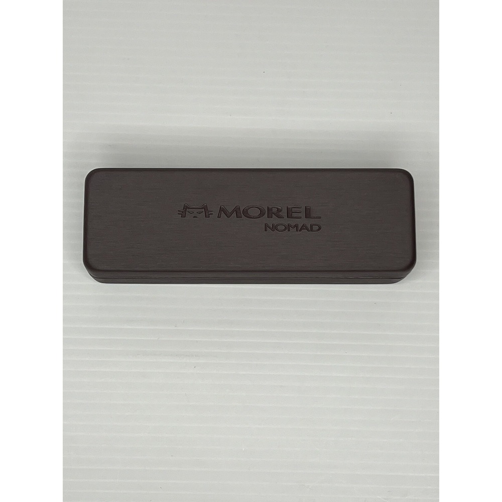 MOREL NOMAD Hard Shell Glasses Sunglasses Case Clam Style Brown With Wipe